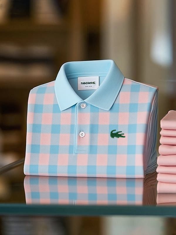 Balltoy Men's Classic Business Logo Button Short Sleeve Shirt