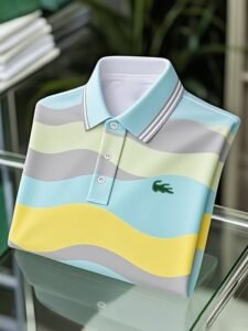 Men's Classic Business Multicolor Logo Button Short Sleeve